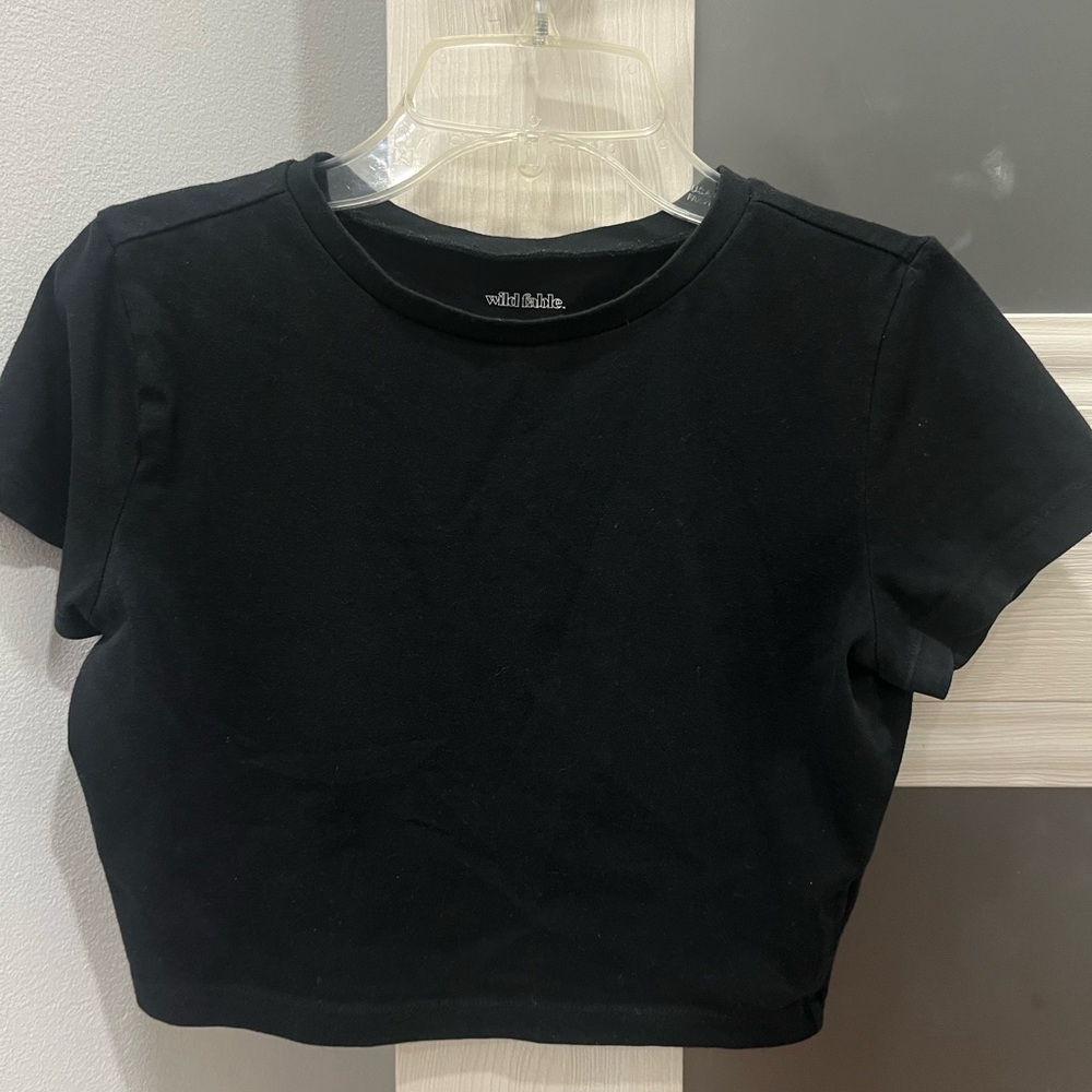 Wild Fable Black Crop Top